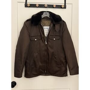 Vintage Brown Blauer Men Jacket Police Work Coat Sz 38R Lined Florida Buttons